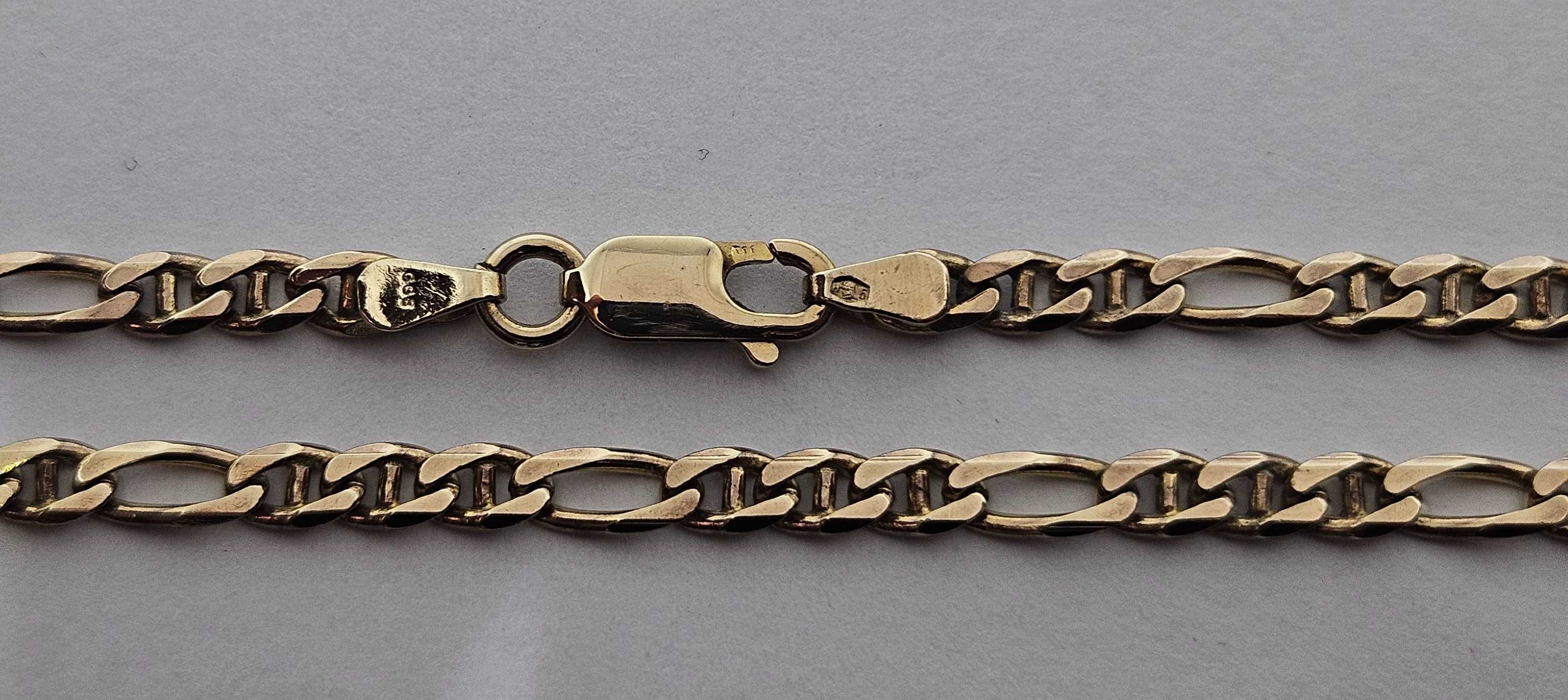 Złoty łańcuszek figaro gucci 10,41g p.333 8K dł.46cm /ST