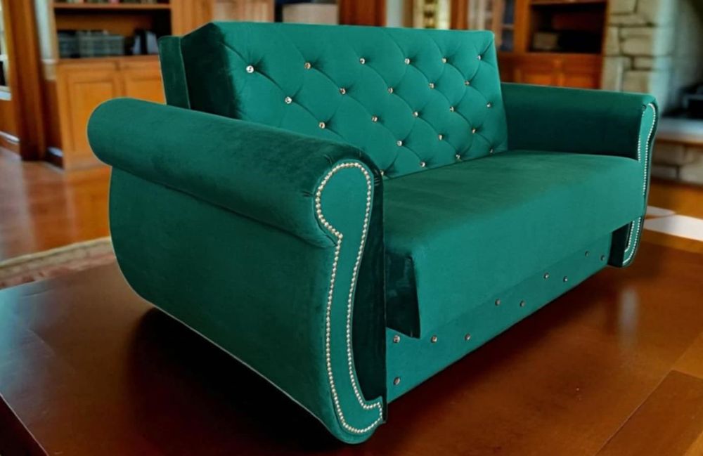 Sofa rozkładana Kanapa Amerykanka 2-os CHESTER Glamour pojemnik spanie