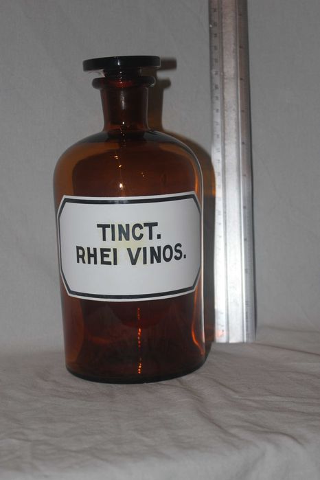 Butelka apteczna z etyk. Tinct.Rhei Vinos.