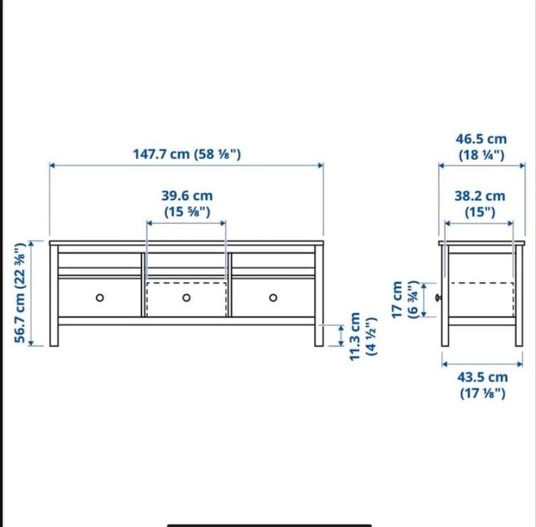 Komoda szafka tv ikea Hemnes