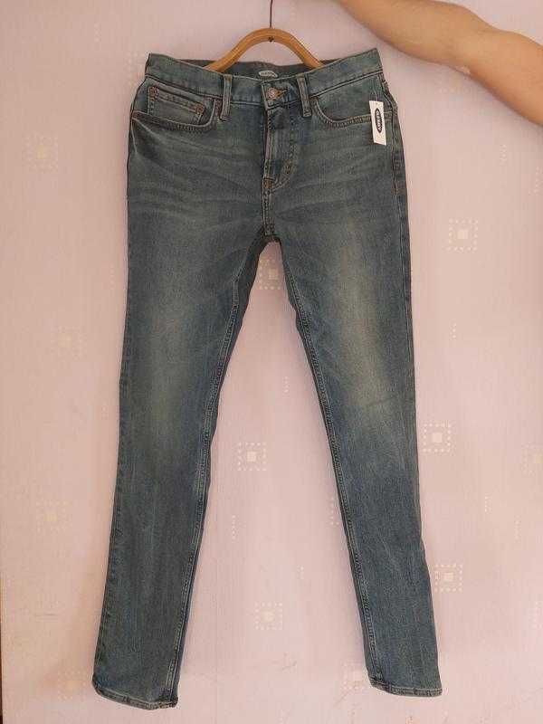 Утепленные джинсы олдневи, slim, 30/34