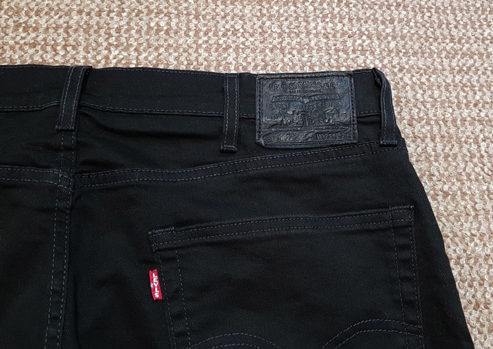 Levi's 502 premium waterless W38 L30 джинси taper оригінал чорні