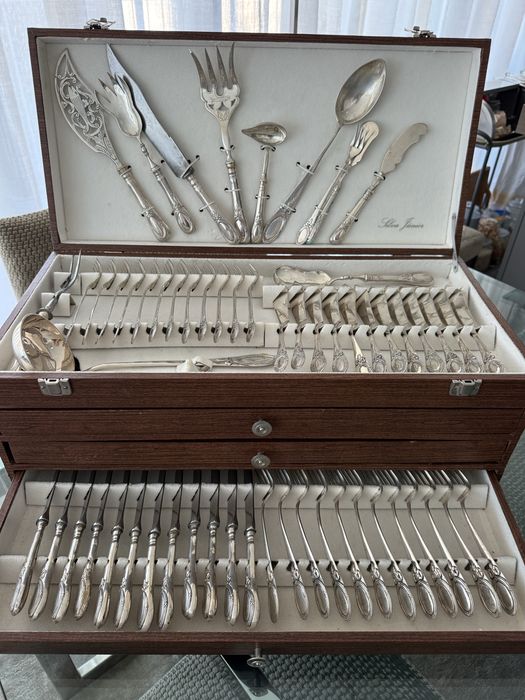 Faqueiro de Prata c/ contraste Javali