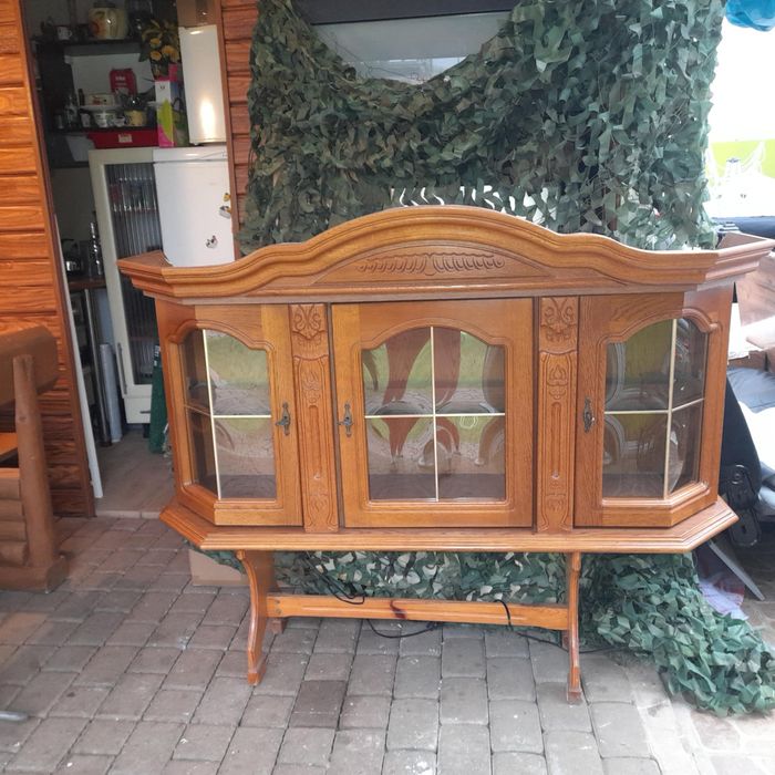 Witryna wisząca dębowa