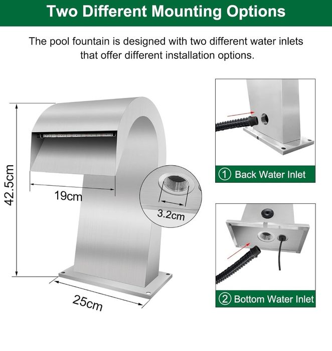 LONGRUN Kaskada fontanna basenowa