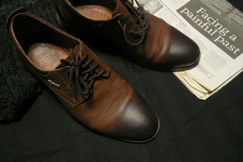 Туфли стильные классические оксфорды броги дерби кожаные