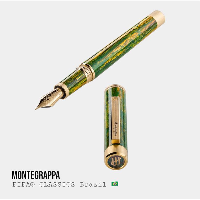 Пір’яна Ручка Montegrappa FIFA Brazil | Ліміт 100 шт | 14K золоте перо