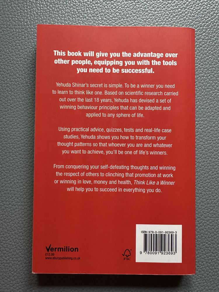 Think Like a Winner Shinar Yehuda