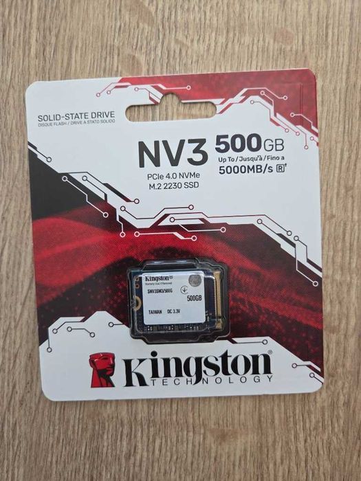 SSD 500GB (nie 512GB) - Kingston NV3 M.2 NVMe 2230 - nowy, nieużywany