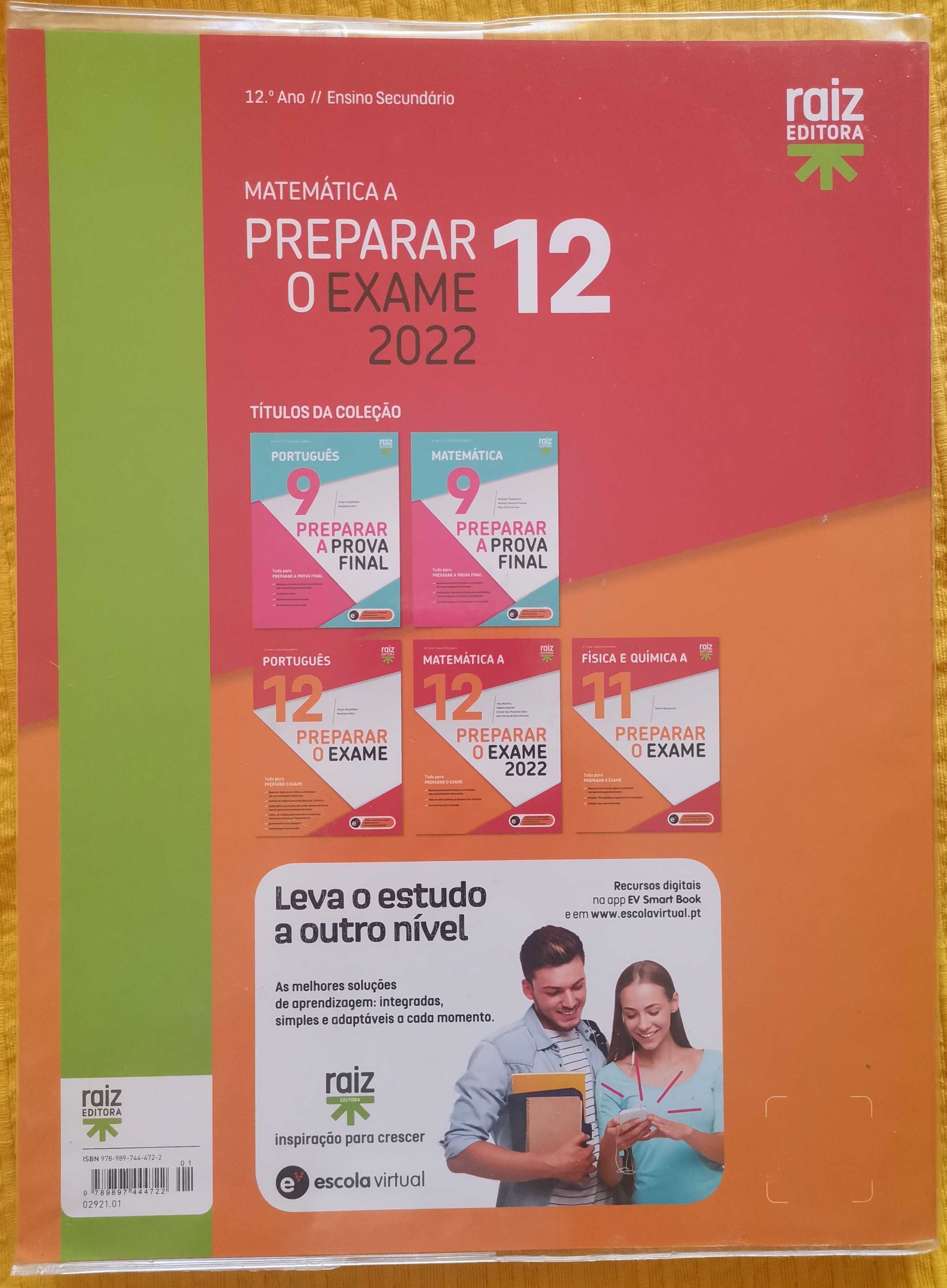 Livro de Preparação para exame de Matemática A 2022 (Raiz Editora)