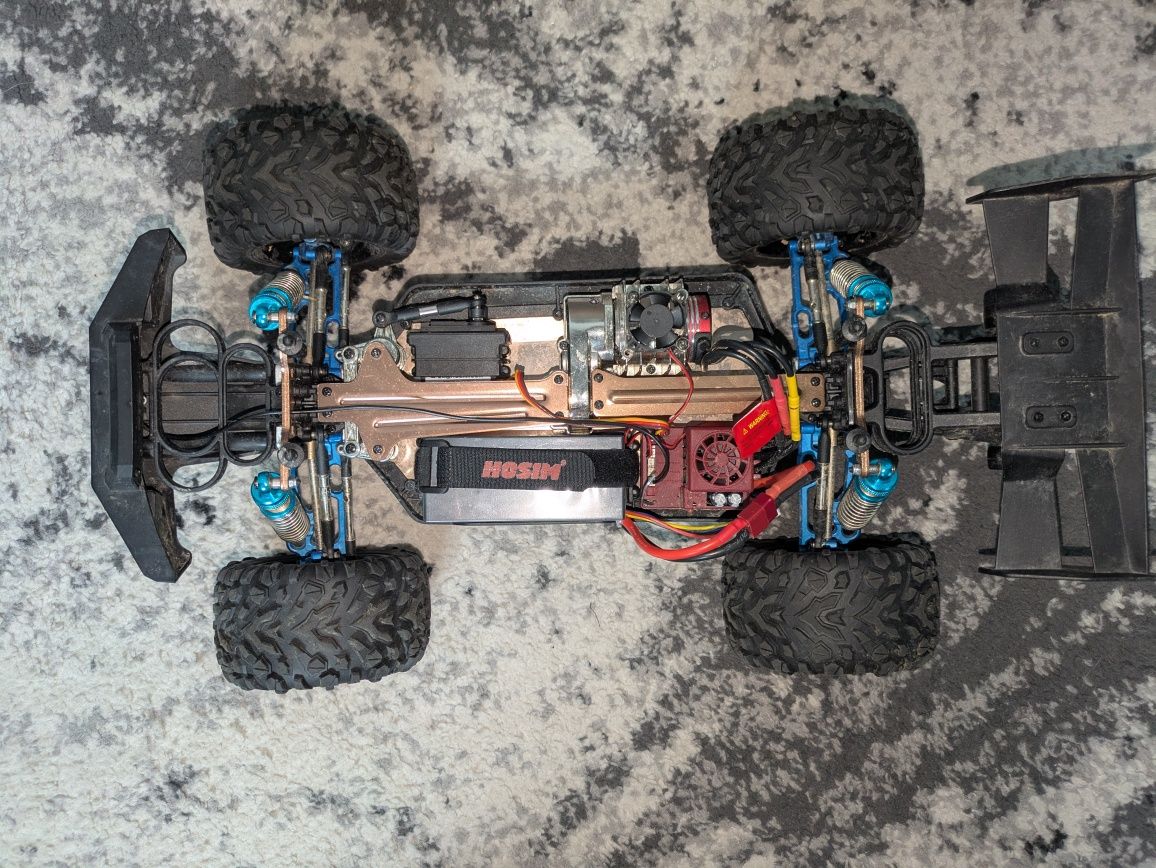 Hosim RC 1:8 Brushless - 80 km/h - Uszkodzony, pełny zestaw