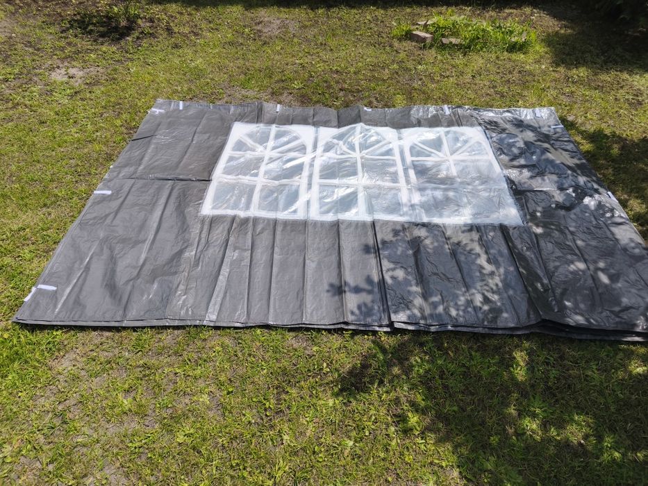 vidaXL Nowy Namiot imprezowy, 3 x 12 m, antracytowy