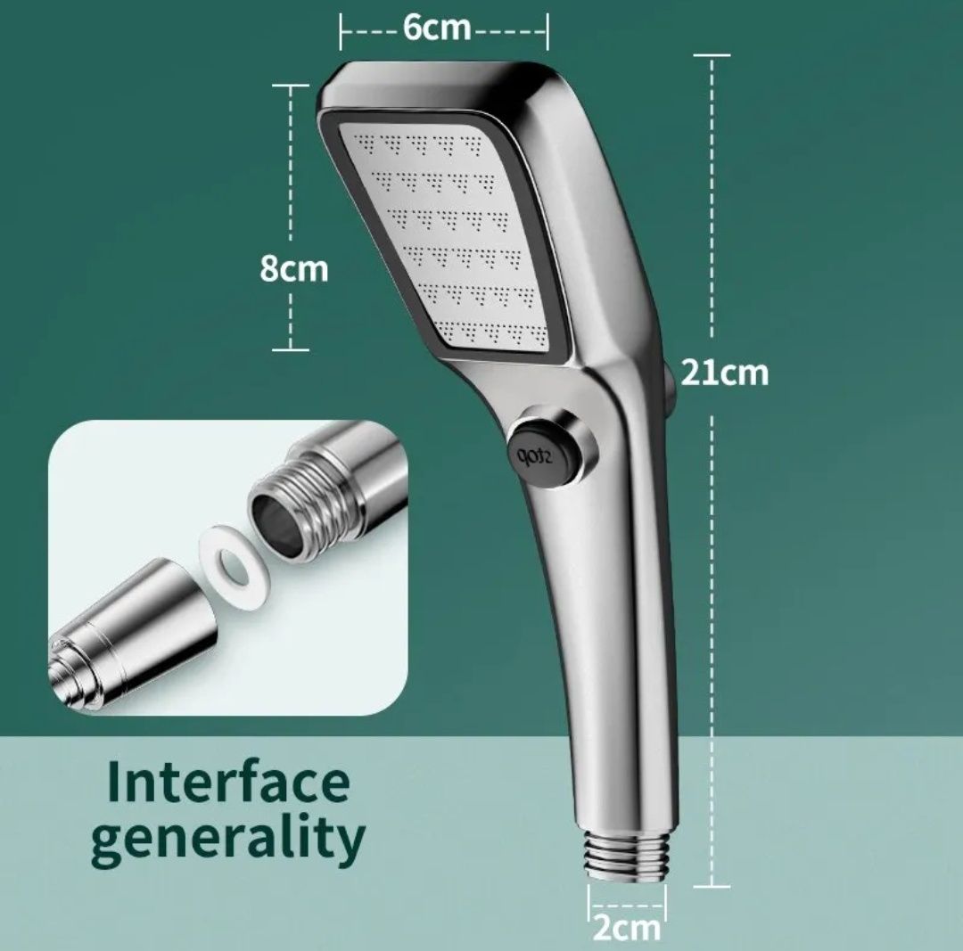Słuchawka prysznicowa oszczędzajaca wodę z funkcją stop