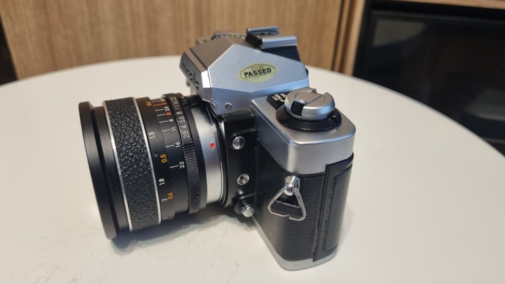 Minolta xg9+obiektyw Chinon 28mm f2.8 - CZYTAJ OPIS !