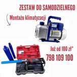 Zestaw do klimatyzacji pompa próżniowa wiertnica otwornica wynajem