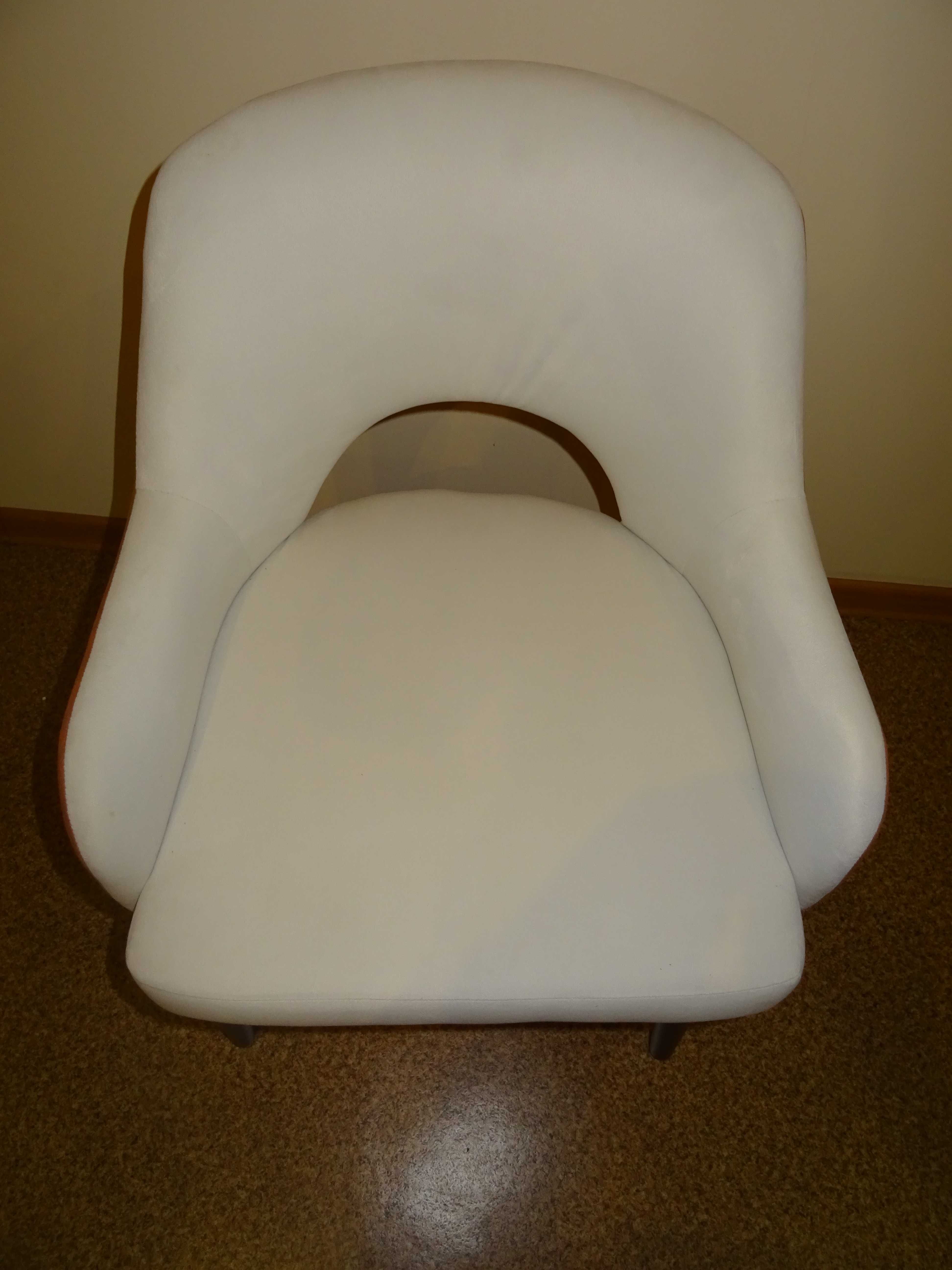 Krzesło Fixmaster Sepnine biało brązowe