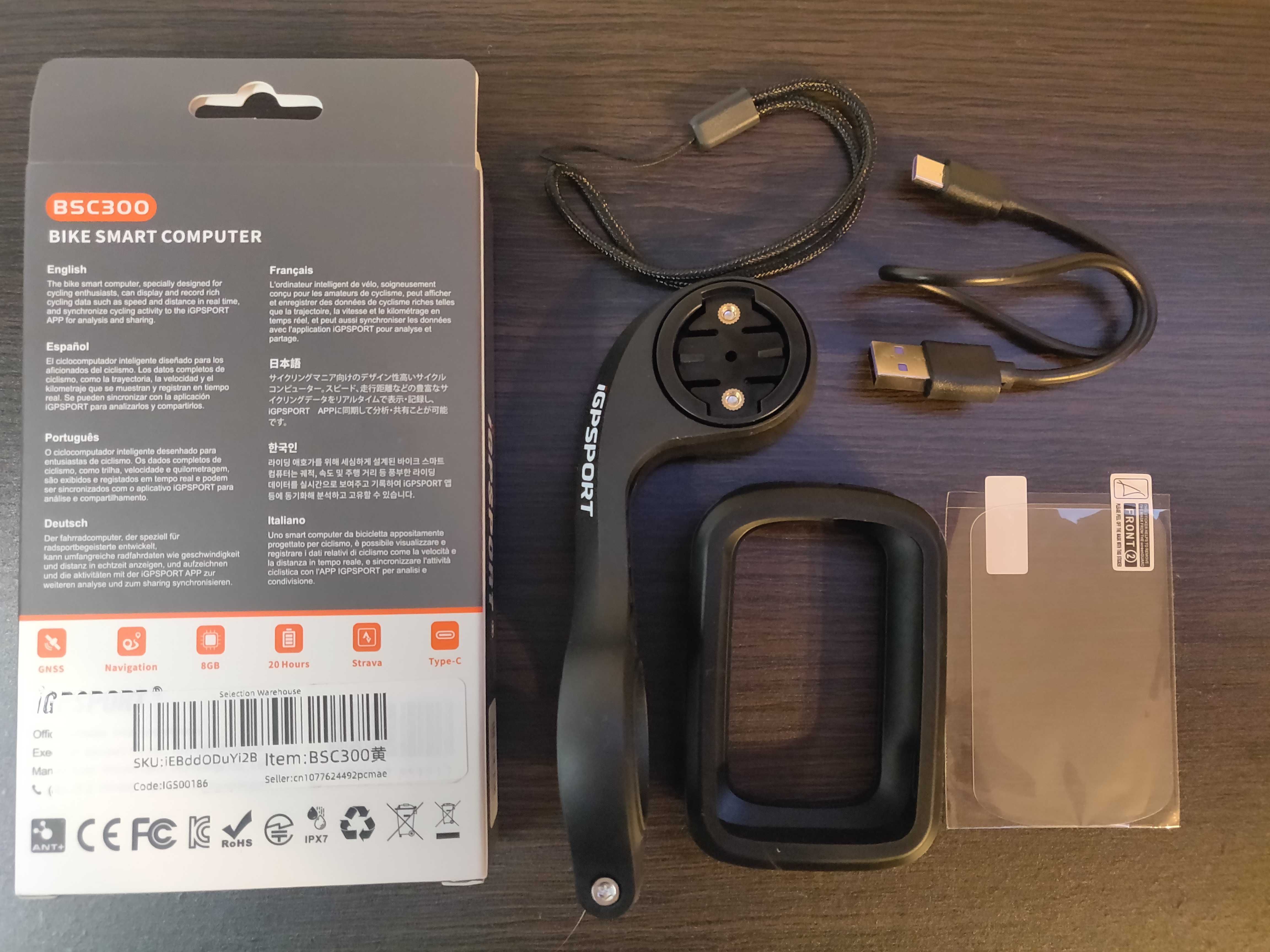 Licznik komputer rowerowy IGPSPORT BSC300, uchwyt (+akcesoria) - Nowy