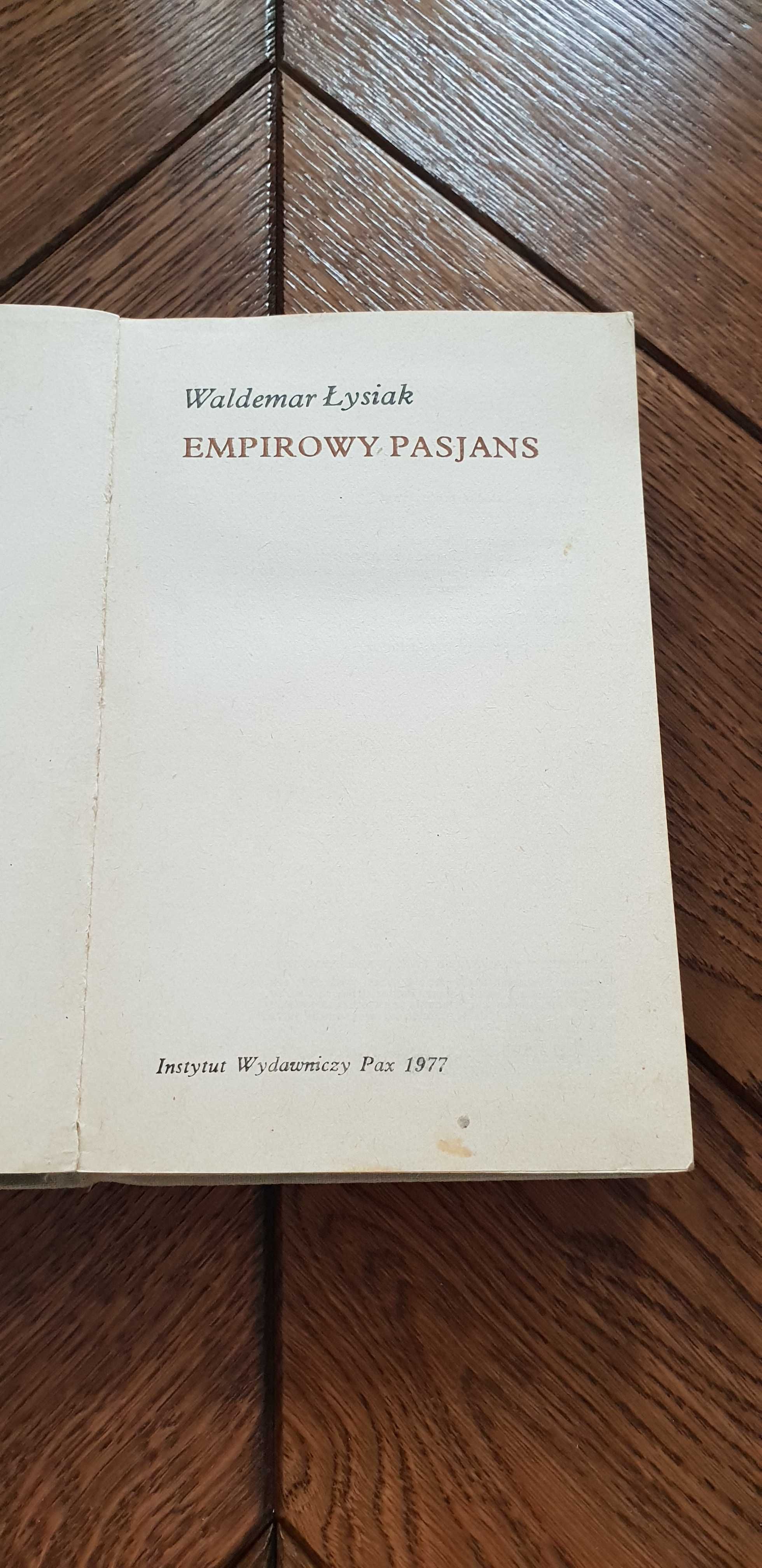 Książka rok 1977 "Empirowy Pasjans" Waldemar Łysiak