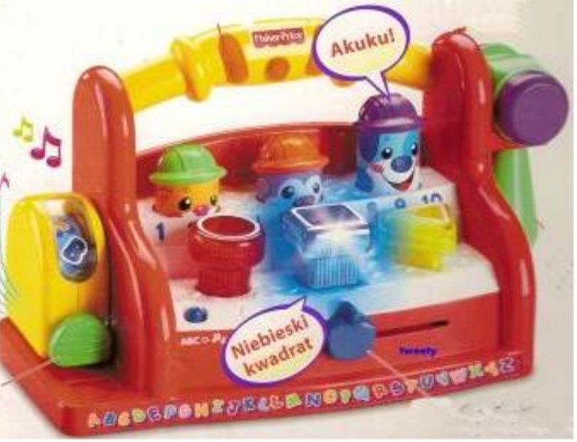 Fisher price muzyczny warsztat zabawka interaktywna Fisher price