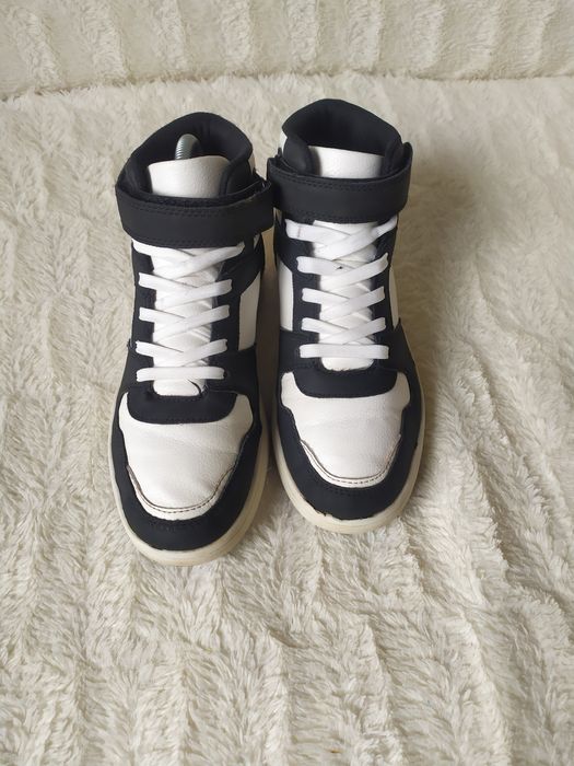 Кросівки шкіряні хайтопи Primark унісекс Розмір 37 (Устілка 24,5 см)