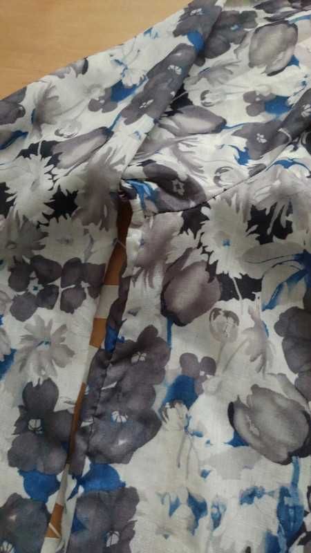 Koszula, narzutka, mgiełka, prześwitująca, print kwiatowy, 42/XL