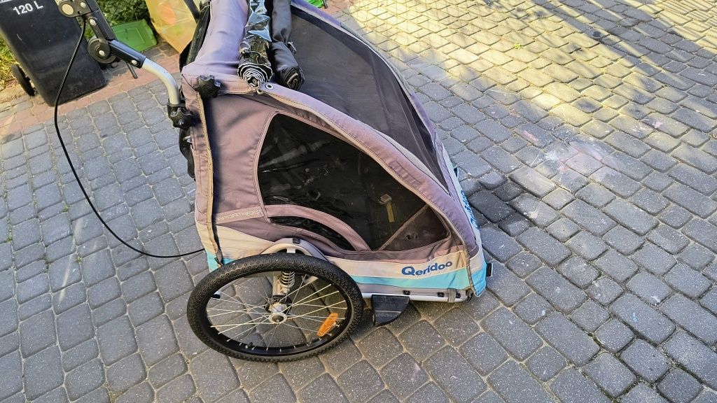 Przyczepka rowerowa queridoo 2 dla bliźniaków