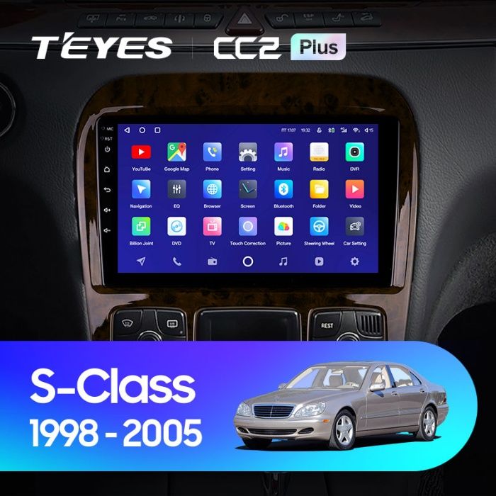 Штатная магнитола Teyes CC2+ Mercedes benz s-class w220 android