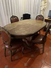 Conjunto de mesa de sala + cadeiras