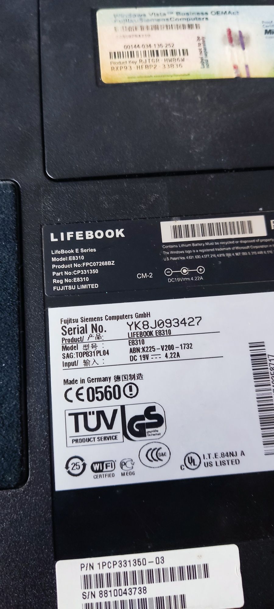 Laptop Fujitsu Siemens life book
