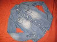 koszula jeans BLUE MOTION XS 34 36 wzorek