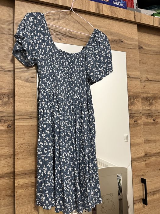 Sukienka hiszpanka niebieska L