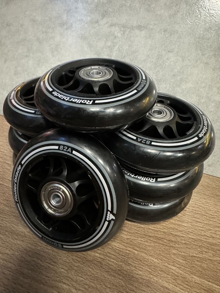 Kółka do rolek Rollerblade zestaw 8szt Łożyska SG7 tulejki 6mm nowe!