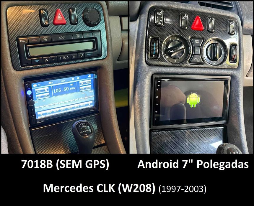 (NOVO) Rádio 2DIN 7" • MERCEDES • W163 W168 W208 W210 W414 • Android