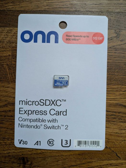 Карта памʼяті для Nintendo Switch 2  Onn microSDXC Express 512 ГБ