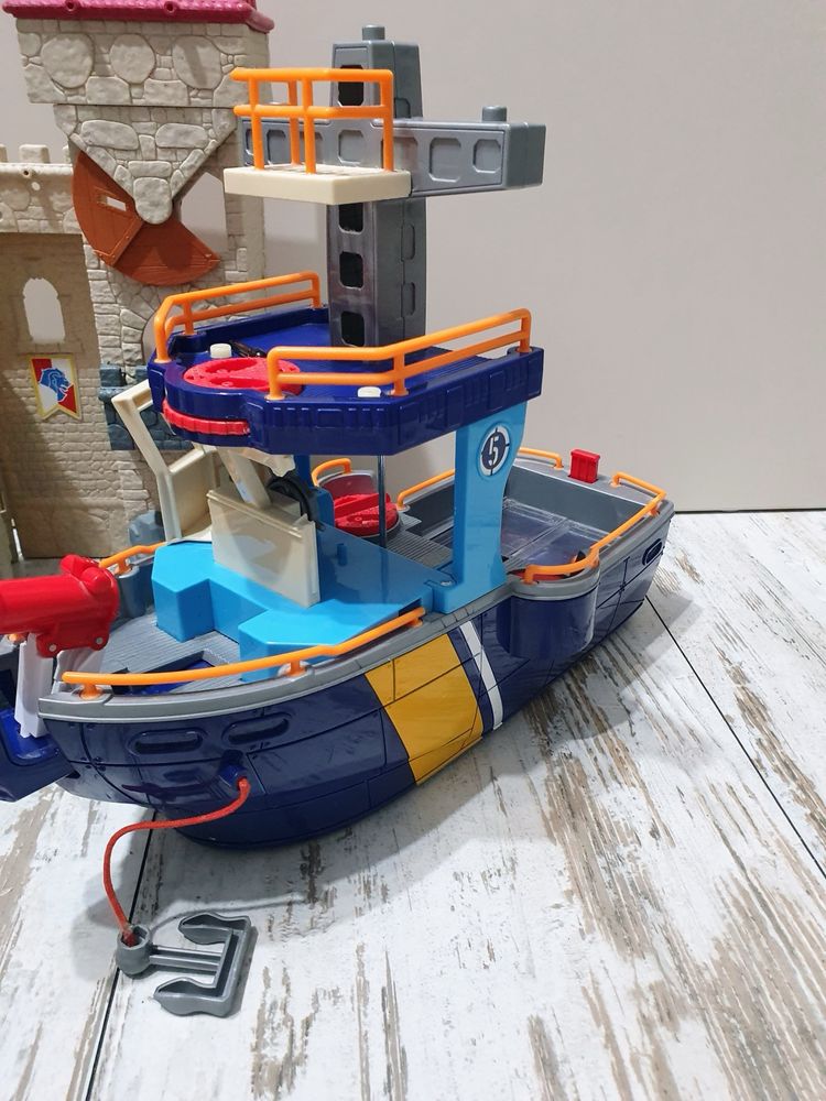 Imaginext Fisher Price zestaw smok statek zamek helikopter