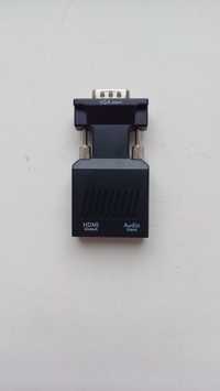 Переходник с VGA на HDMI c audio 3.5mm., адаптер, +кабель HDMI