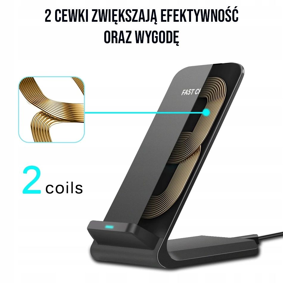 Szybka indukcyjna qi ładowarka bezprzewodowa + usb