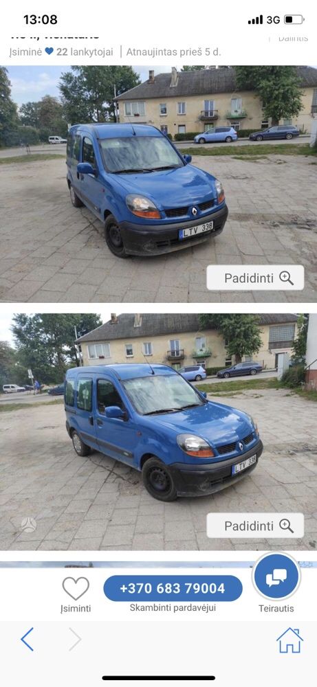 Renault kangoo 1999-2006 по з/ч