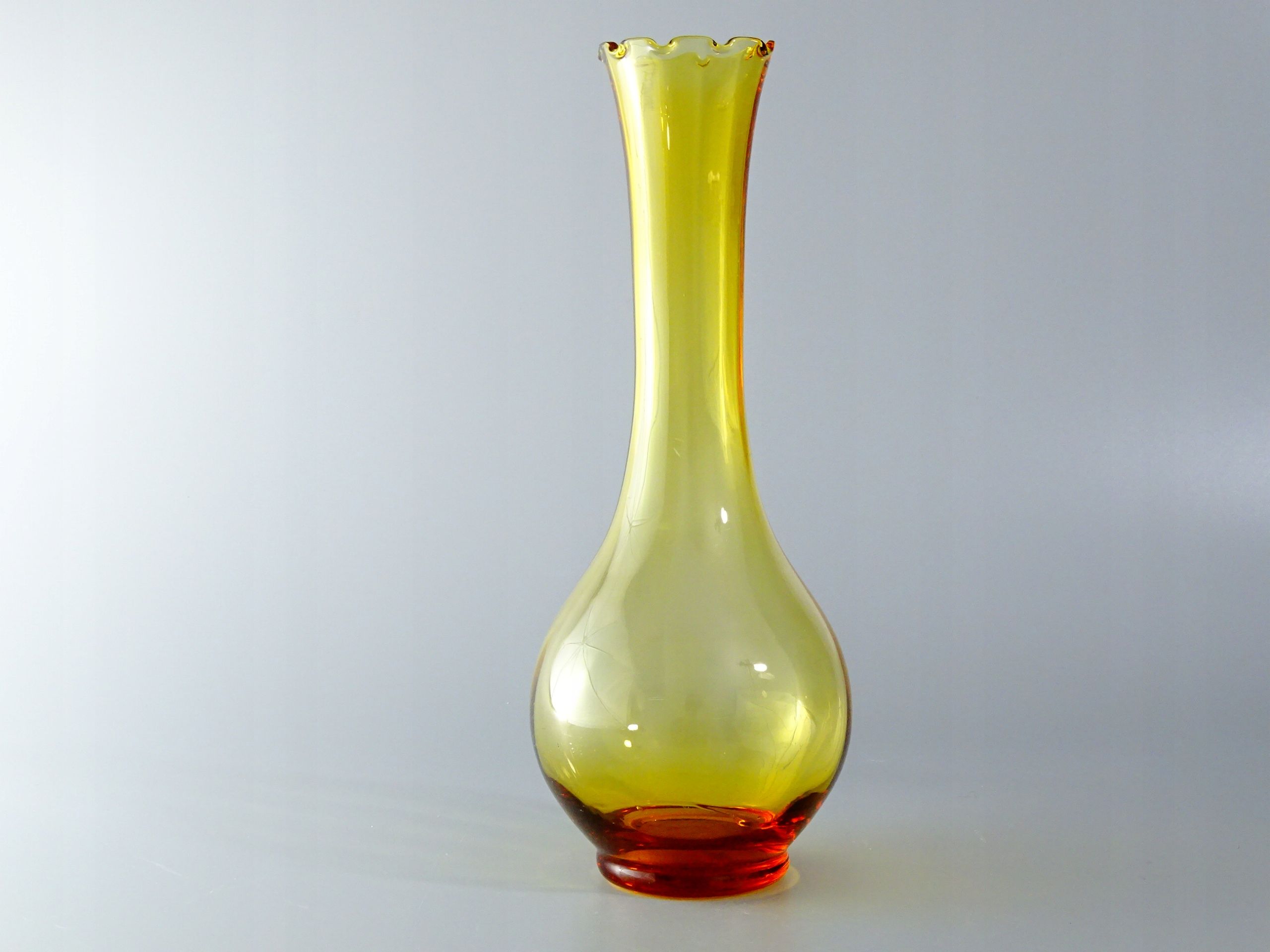 ręcznie wykonany artystyczny szklany miodowy wazon