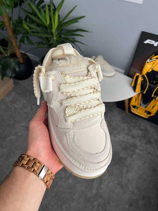 Угги UGG Astromel Jasmine FUR / Уггі Астромель Жасмін бежеві замш