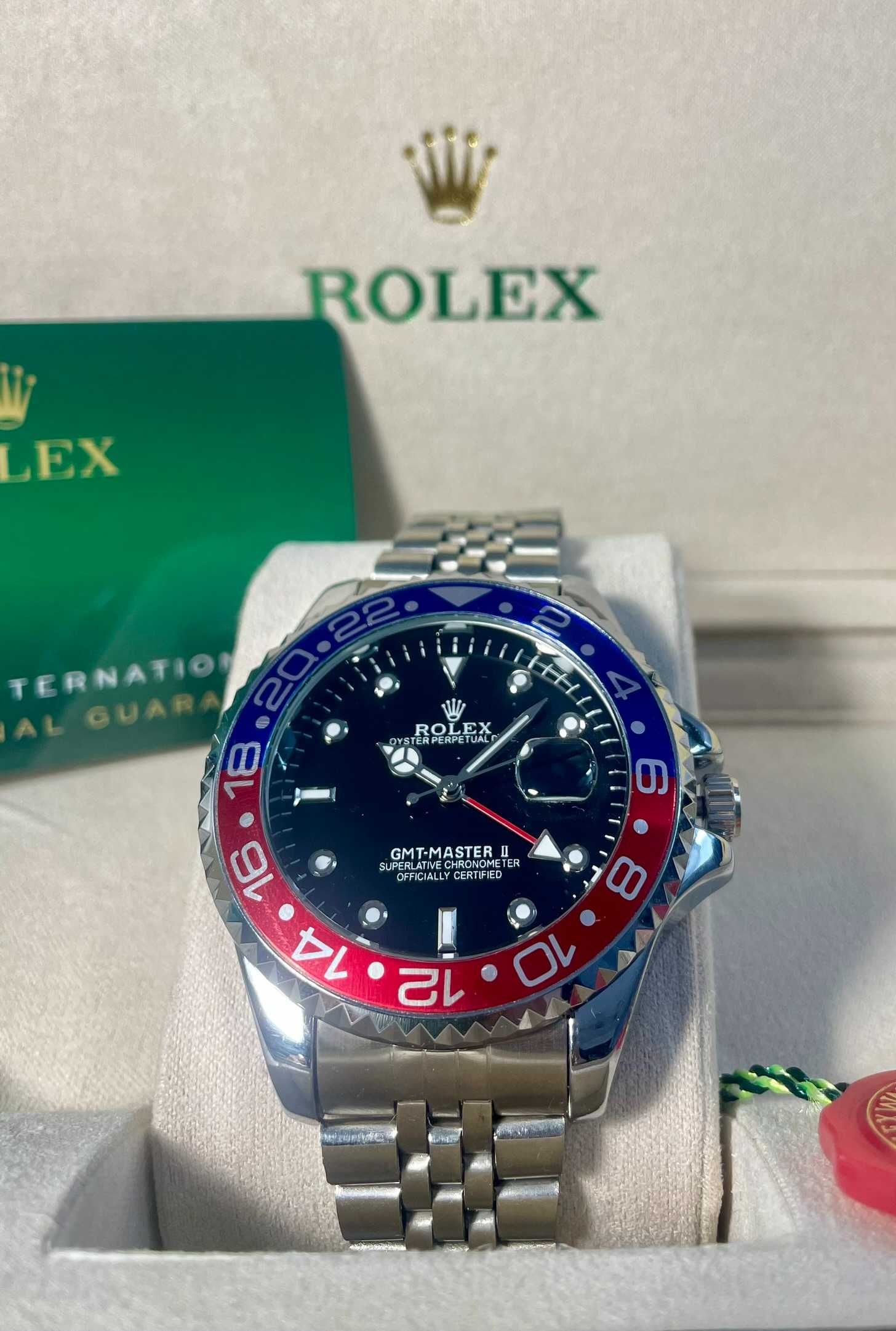 Promocja! Zegarek Rolex GMT Master Pepsi Date! 42mm AAA Zestaw