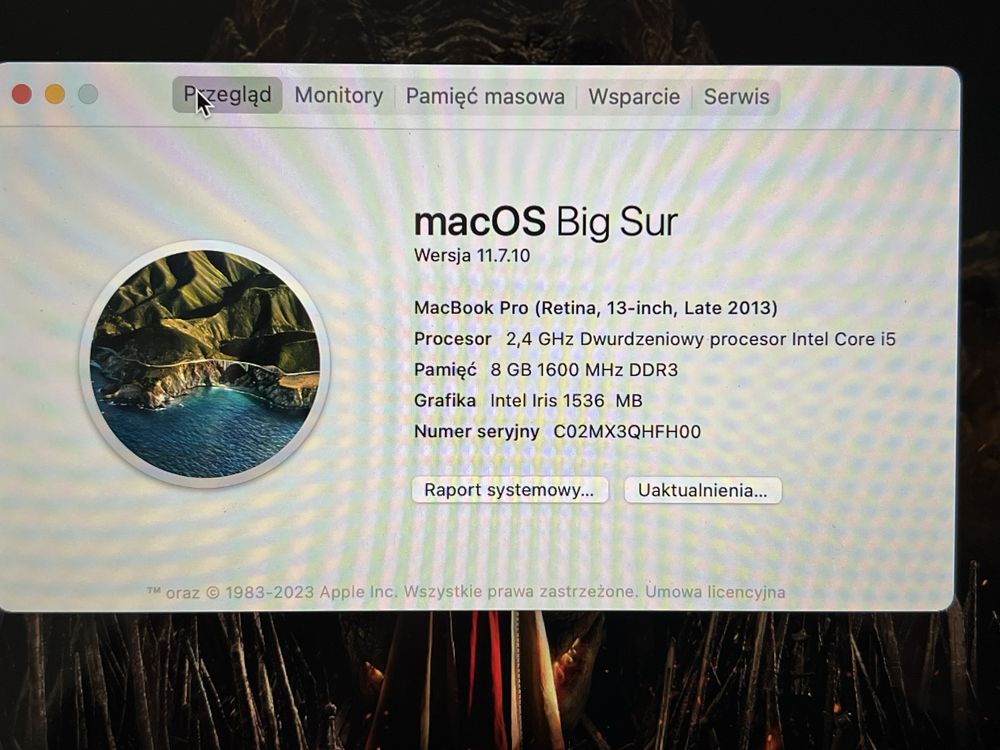 Macbook PRO 13 A1502 8GB 256SSD OSX A3