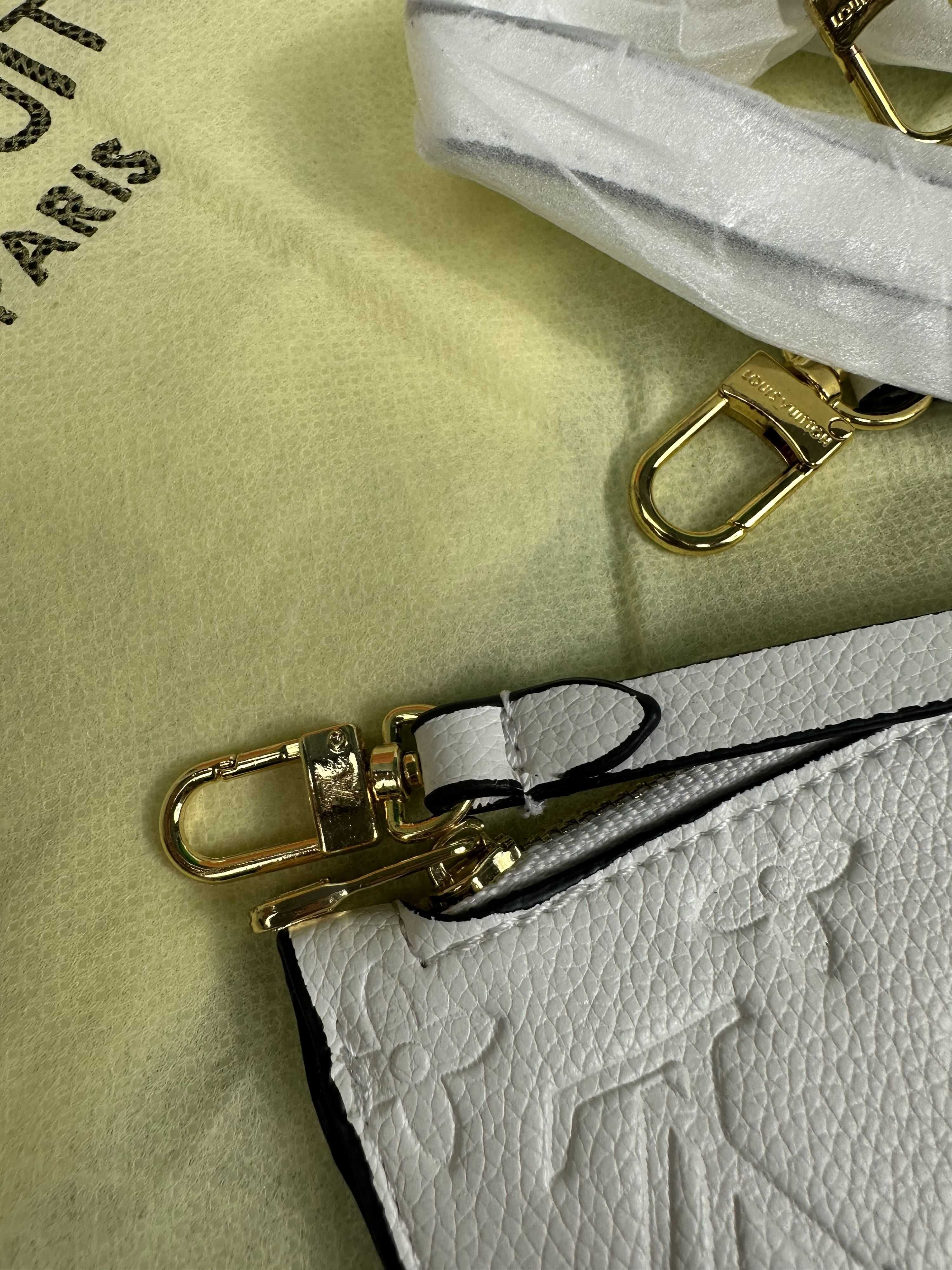Torba Louis Vuitton biała monogram listonoszka worek kuferek Premium