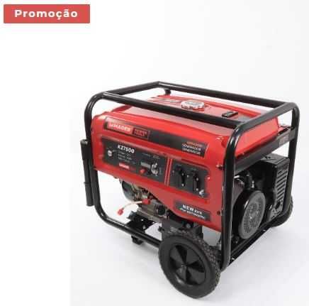 Gerador Mono c/ Rodas 7 KVA Gasolina AVR SUPER PREÇO Arranque Elétrico
