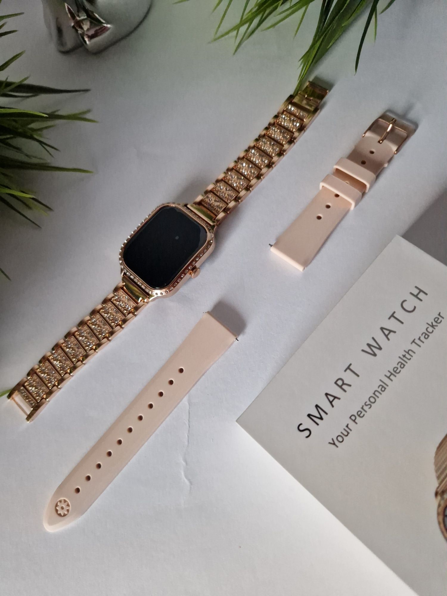 Smartwatch złoty komplet nowy