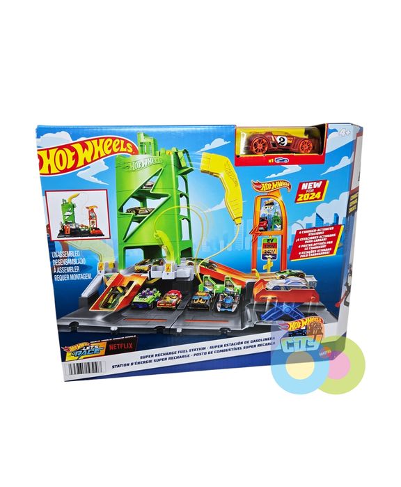 Ігровий набір Заправна станція для суперзарядки Hot Wheels, Хот Вілс