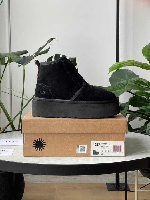 Женские ботинки UGG Neumel Platform Zip Slipper 36-41 Натур Овчина!