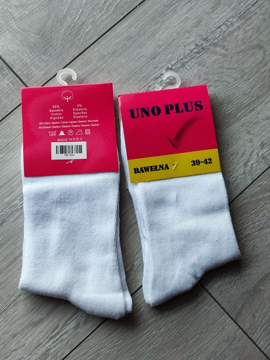 Zestaw białe skarpety unisex