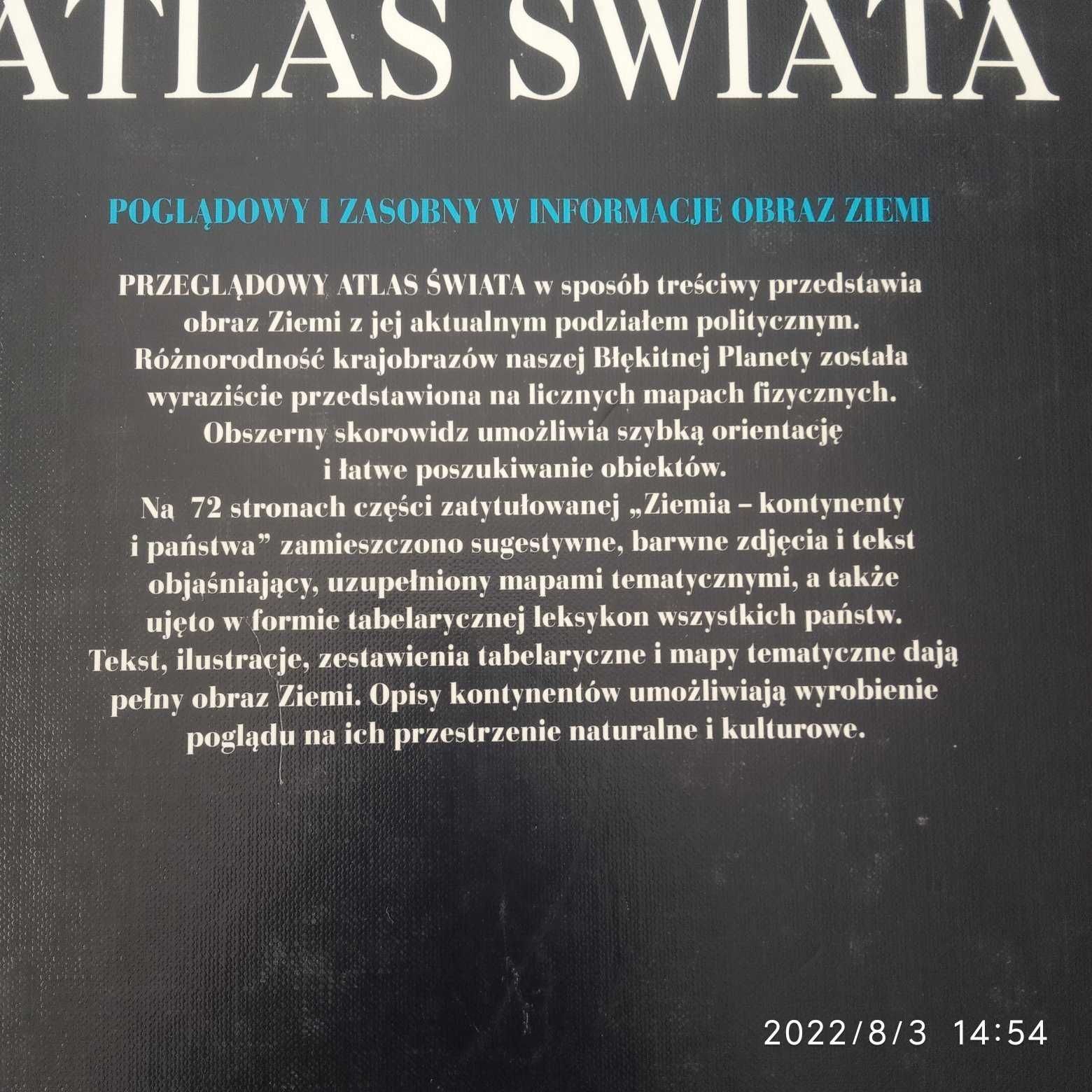 Przeglądowy atlas świata - wydawnictwo Świat Książki
