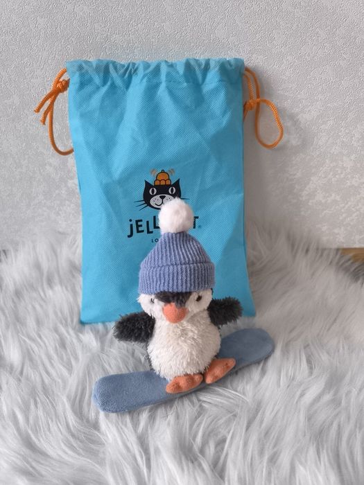 Мягка іграшка пінгвін сноубордист jellycat